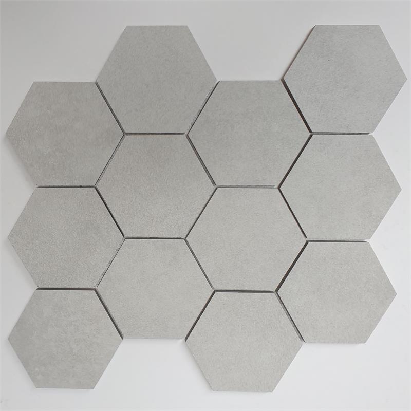 Wandtegel Recover hexagon wit-grijs mat 30x30cm
