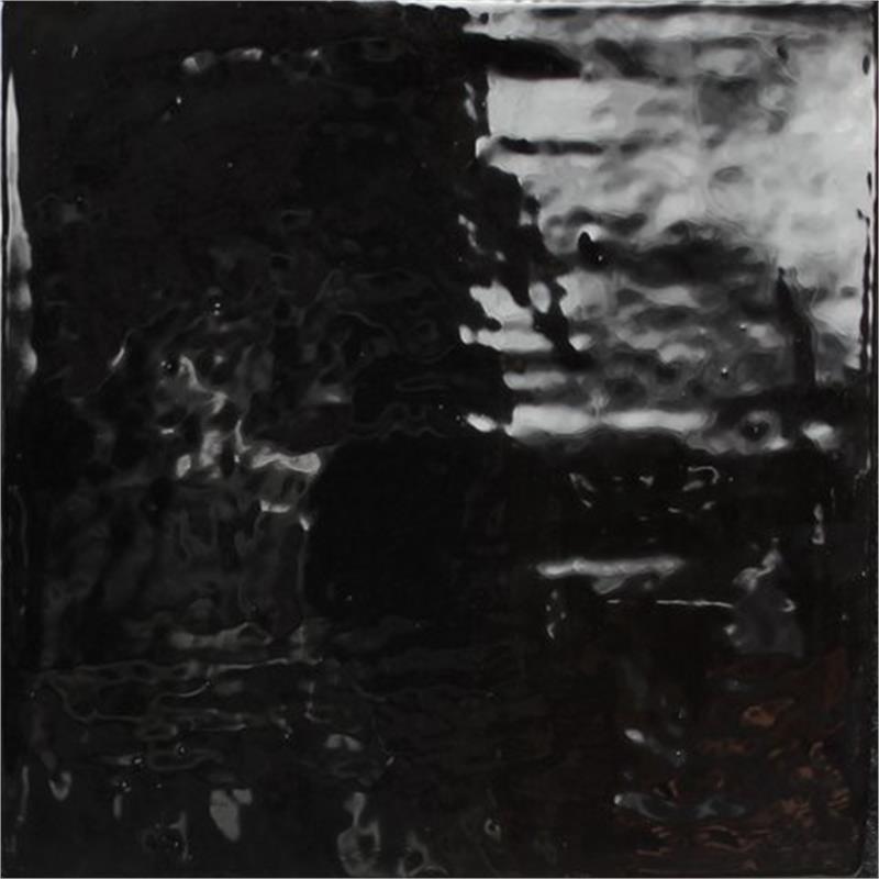 Wandtegel Vintage zwart glans 13x13cm