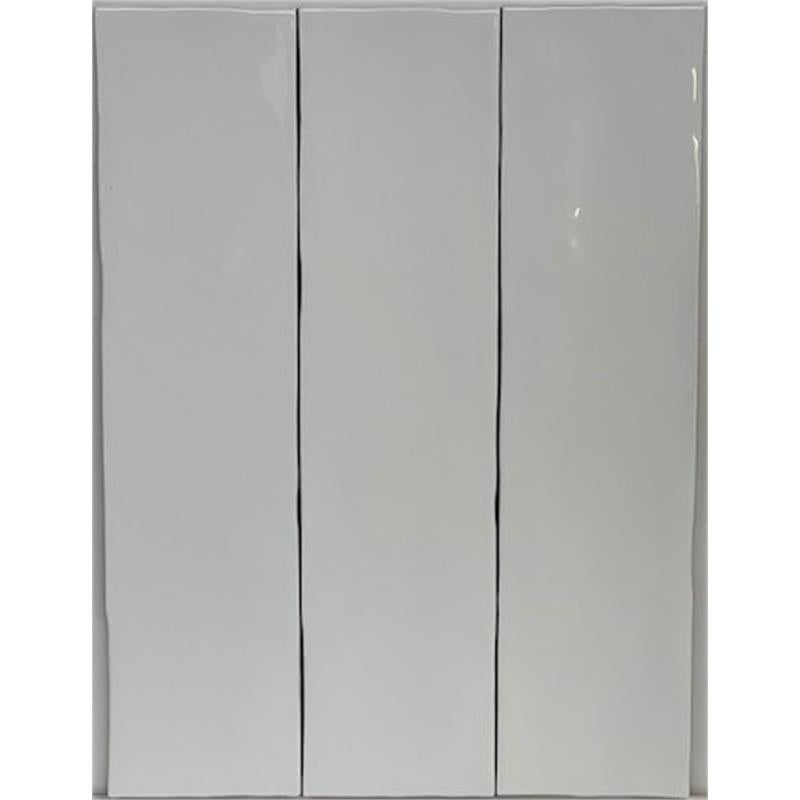 Wandtegel Vintage wit glans 7,5x30cm