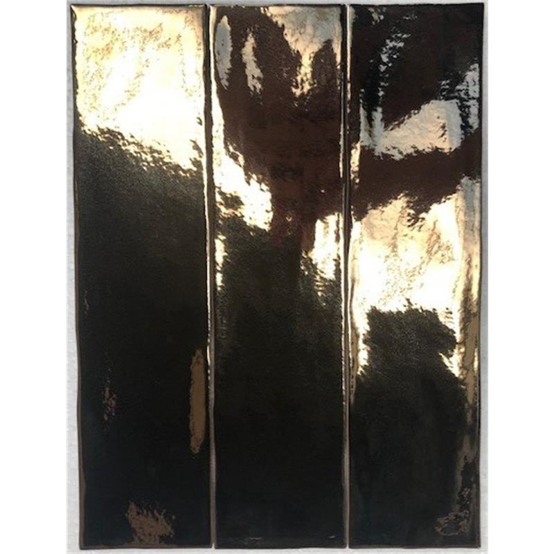 Wandtegel Vintage goud glans 7,5x30cm