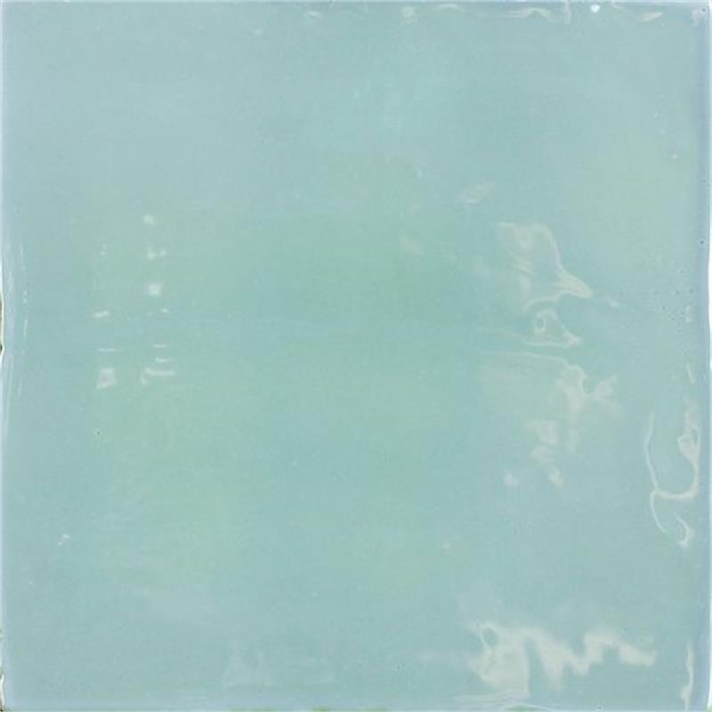 Wandtegel Vintage aqua glans 13x13cm