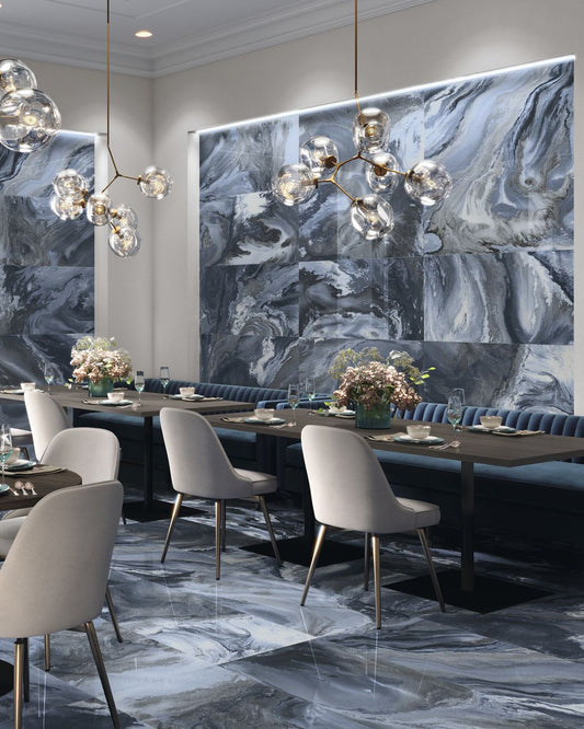 Wandtegel Nexside blauw glans 120x120cm gerectificeerd