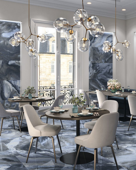 Wandtegel Nexside blauw glans 120x260cm gerectificeerd