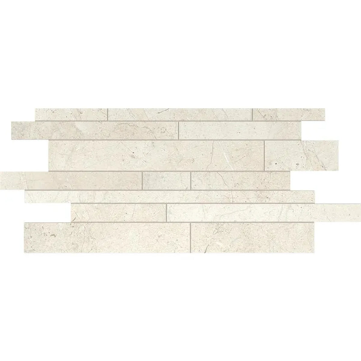 Lea Ceramiche Anthology 'White Muretto', mozaïek grijs en wit mat 30x60cm