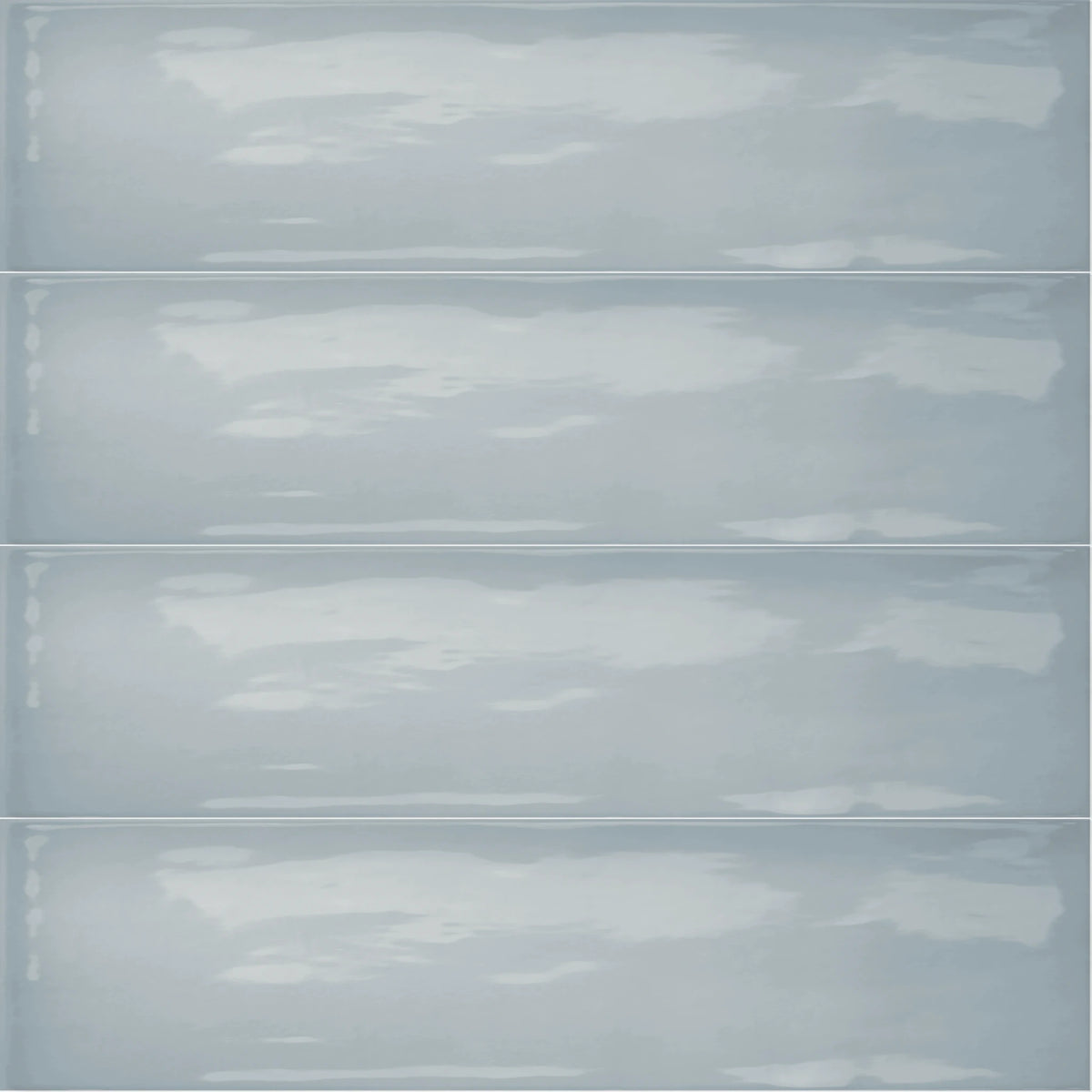 Estudio Cerámico Borriana 'Light Blue', wandtegel blauw glans 7,5x30cm