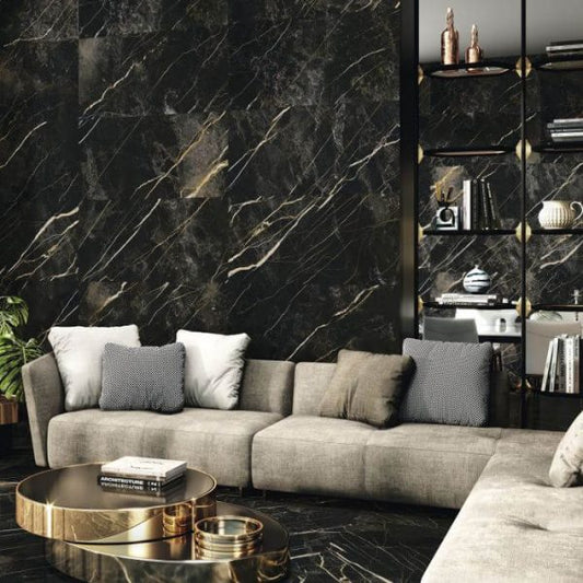 Wandtegel Wacom Forest antraciet glans 60x120cm gerectificeerd