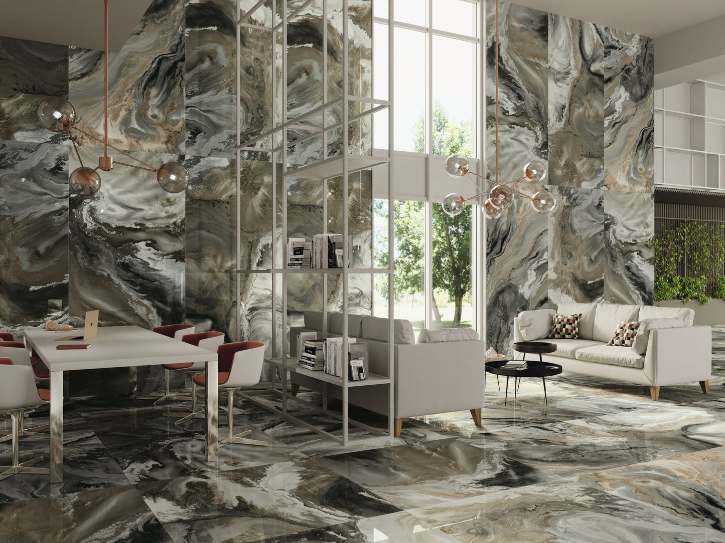 Wandtegel Nexside bruin glans 120x120cm gerectificeerd