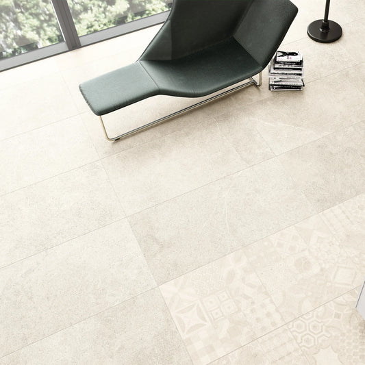 Argenta Cerámica Hardy 'Calm', vloer- en wandtegel crème mat 60x60cm