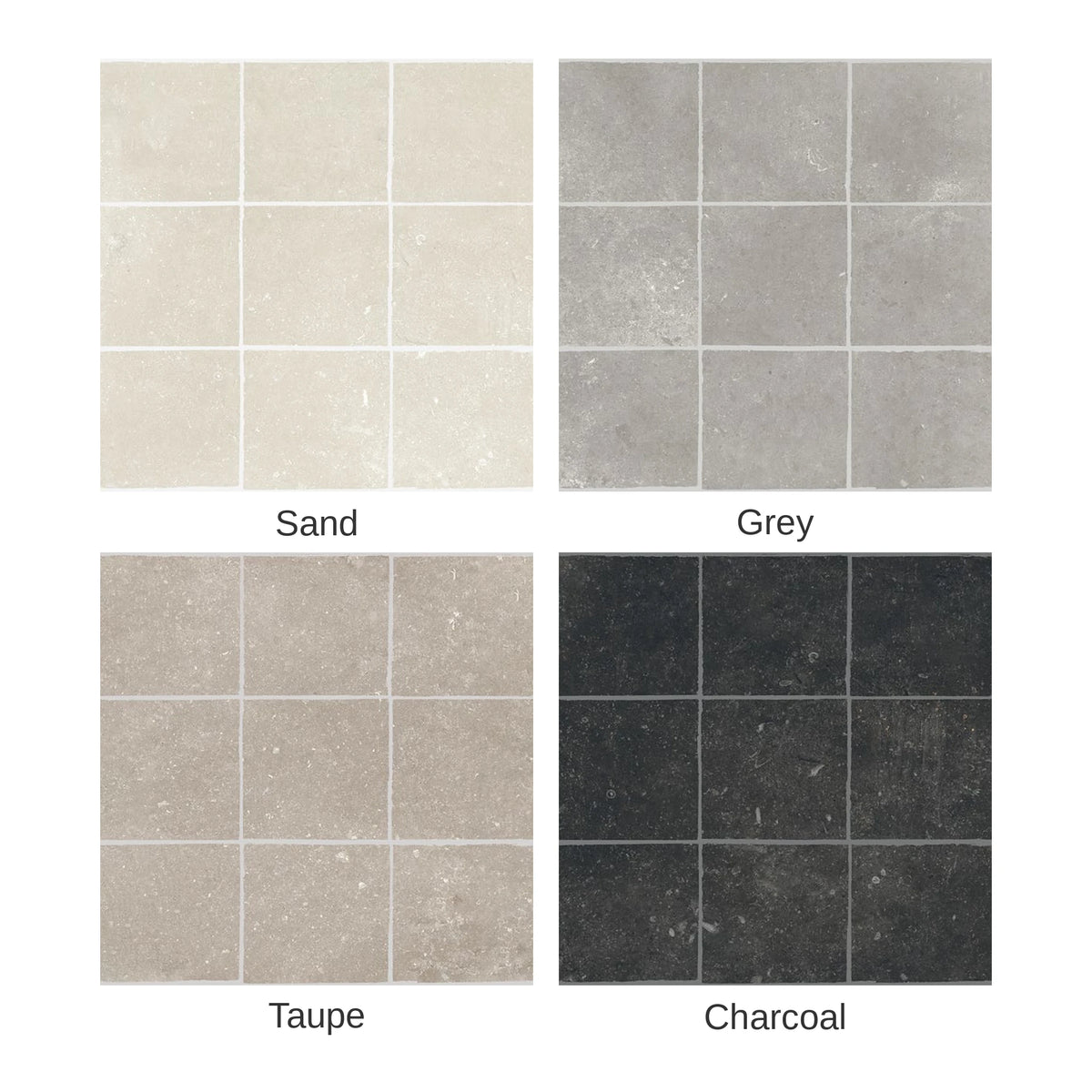Savoia Italia Heritage 'Grey', kleurenoverzicht van de serie met alle kleuren en hun namen