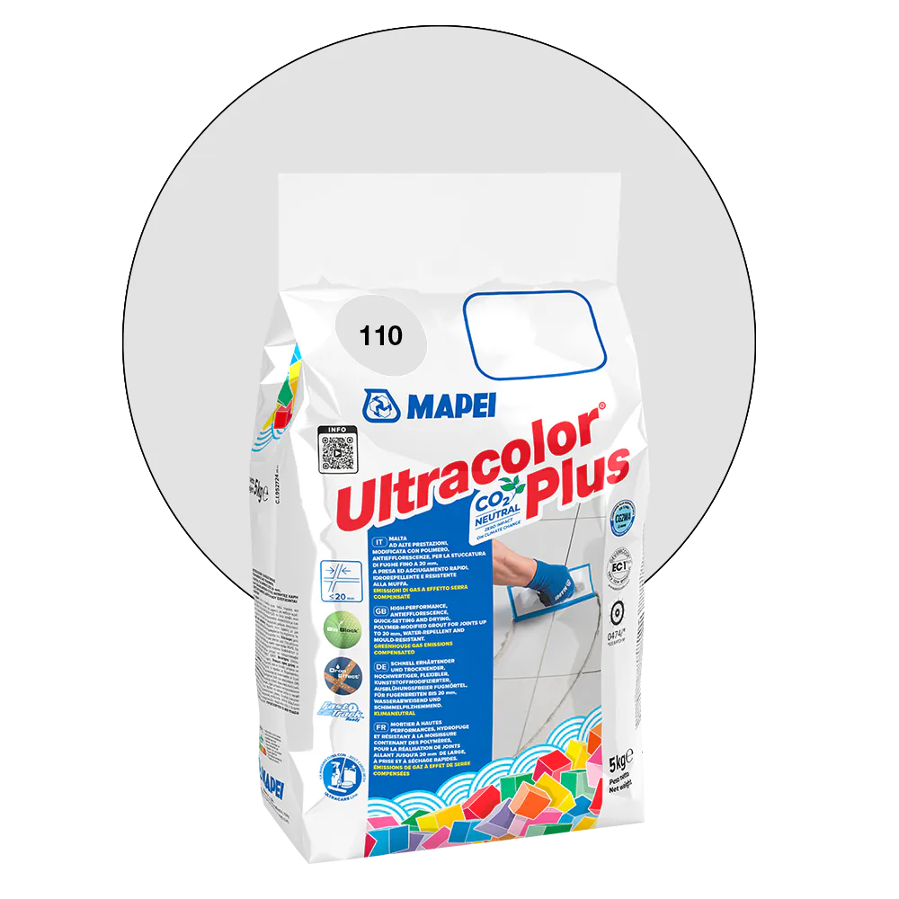 Mapei cementgebonden voegmiddel Ultracolor Plus nr. 110 Manhattan 2000 5kg