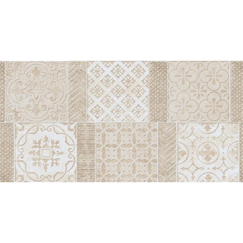 Argenta Cerámica Mistery 'Decor Warm', wandtegel beige-wit mat 30x60cm