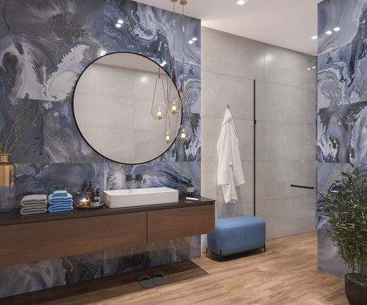 Wandtegel Nexside blauw glans 60x120cm gerectificeerd