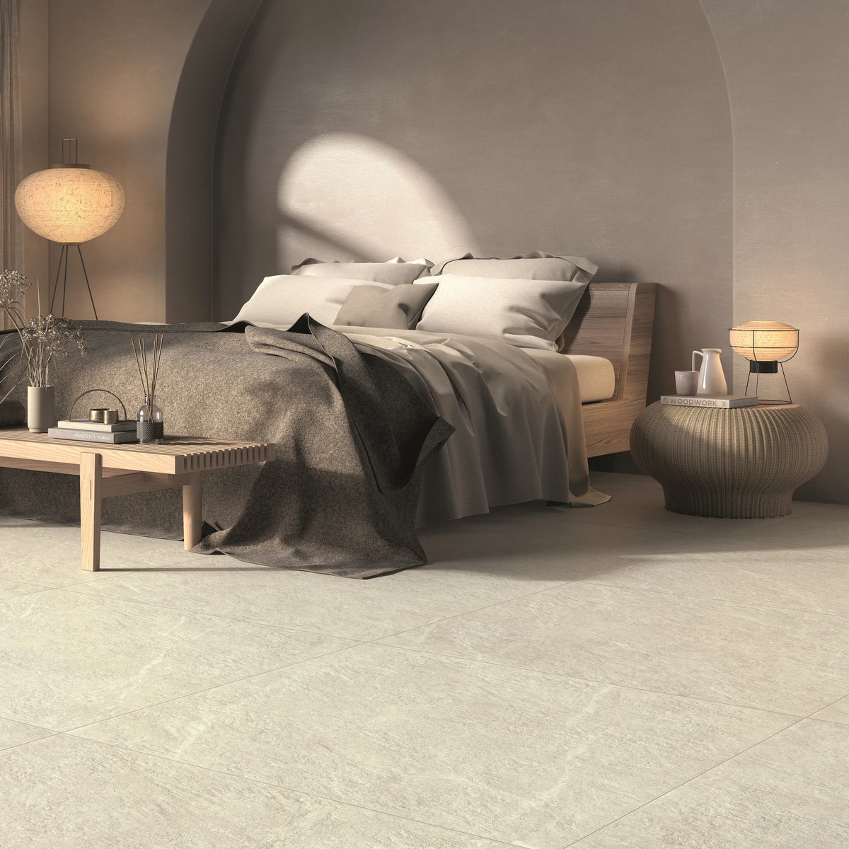 Castelvetro Pietra Antica 'White', vloer- en wandtegel crème mat 60x60cm