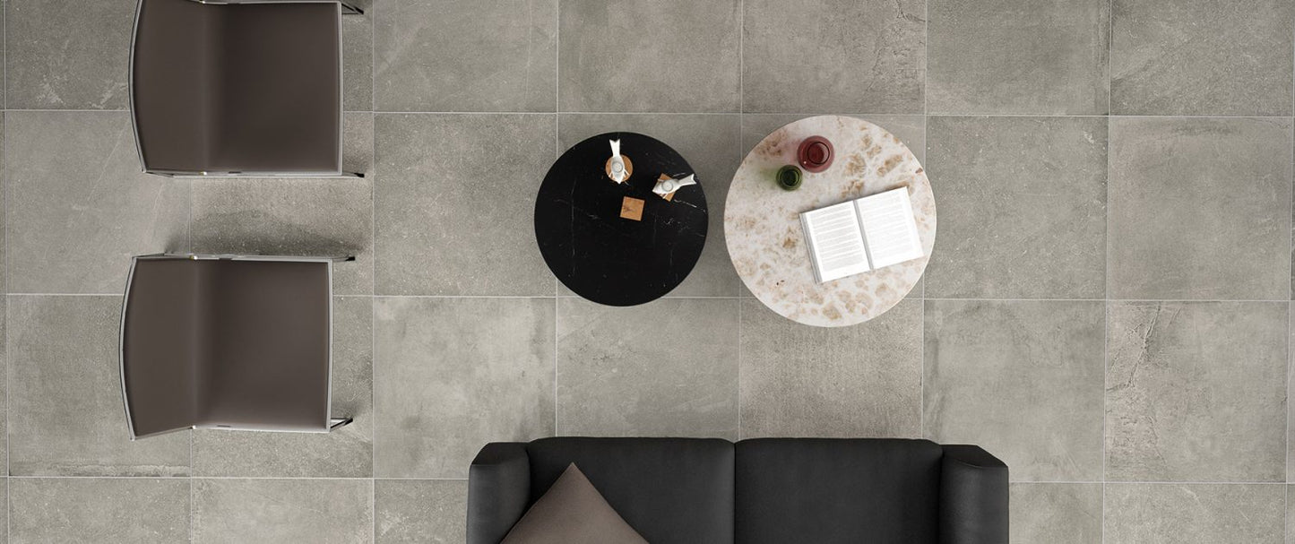 Vloertegel Stein grijs mat 75x75cm gerectificeerd