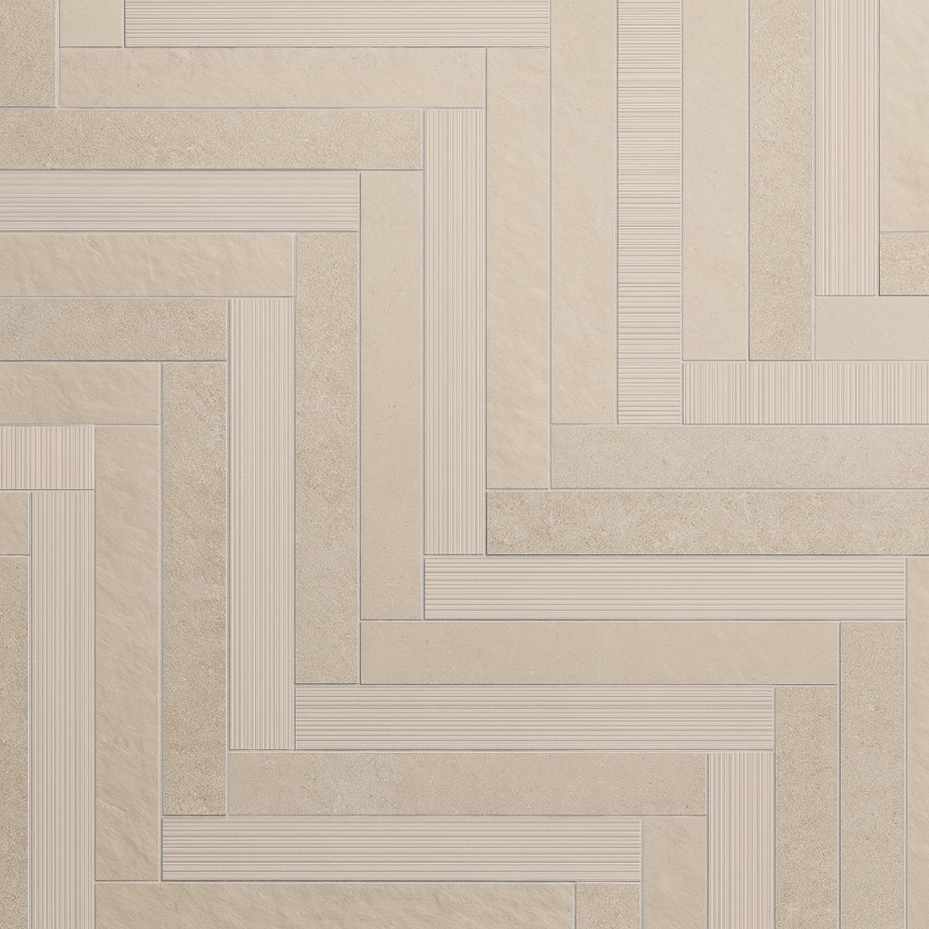Vloertegel Superclassica 'Beige Listone Mix' beige mat 7,5x60 gerectificeerd – MisterTile