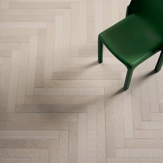 Vloertegel Superclassica 'Beige Listone Mix' beige mat 7,5x60 gerectificeerd – MisterTile