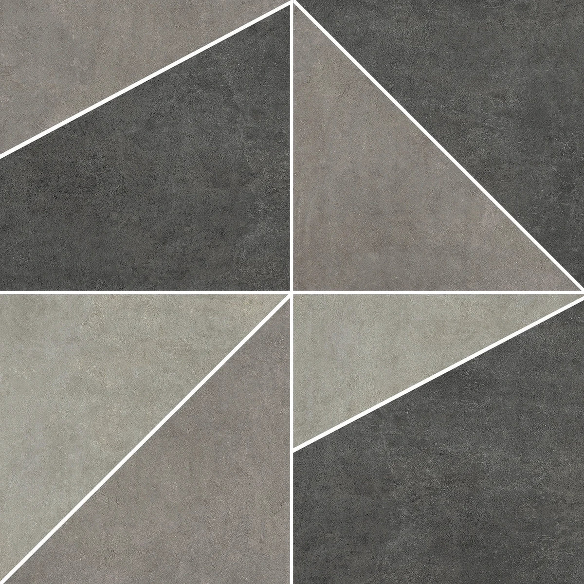 Castelvetro Terrae 'Graphite/Smoke/Silver Mosaico', wandtegel meerkleurig mat 30x30cm