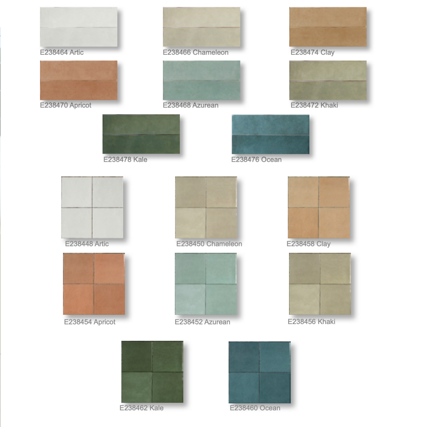 Wandtegel Zellij 'Kale' groen glans 12,5x12,5cm