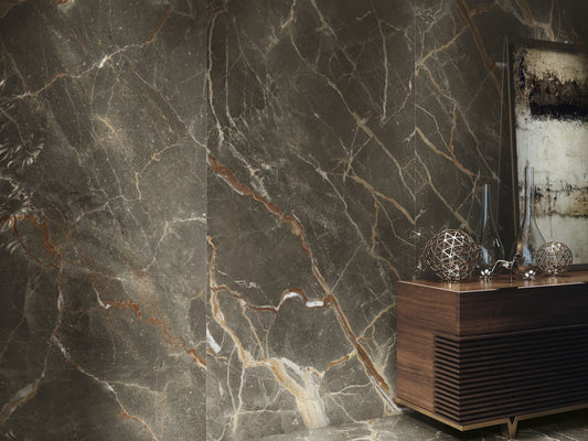 Wandtegel Riscal bruin glans 60x120cm gerectificeerd