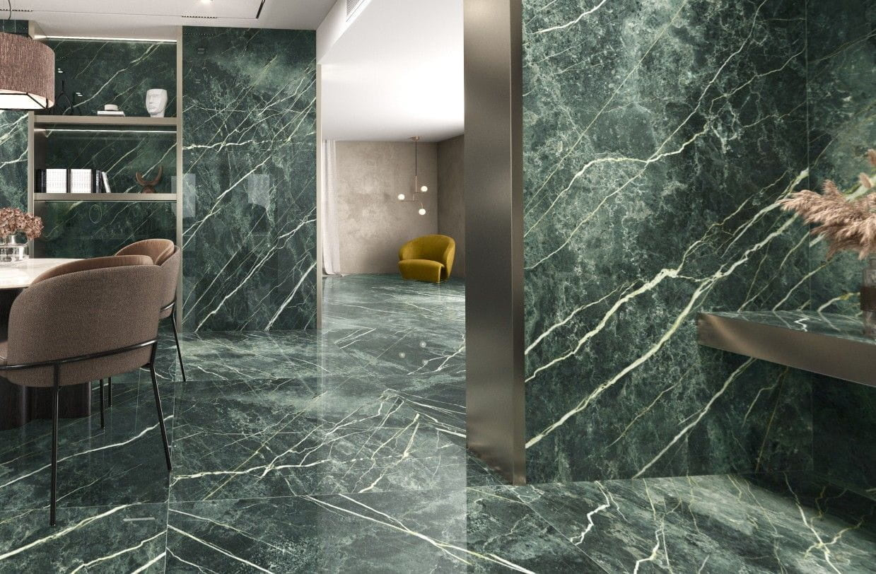 Wandtegel Wacom Moss groen glans 120x120cm gerectificeerd