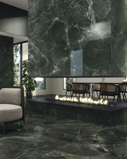 Wandtegel Manaos groen glans 120x120cm gerectificeerd