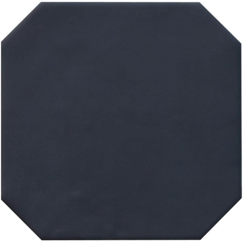 Vloertegel Octagon zwart mat 20x20cm