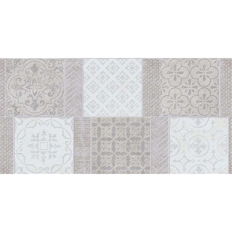 Wandtegel Mistery wit-grijs mat 30x60cm