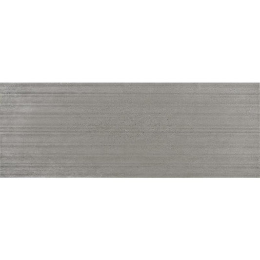 Wandtegel Devon lichtgrijs mat reliëf 33x90cm gerectificeerd