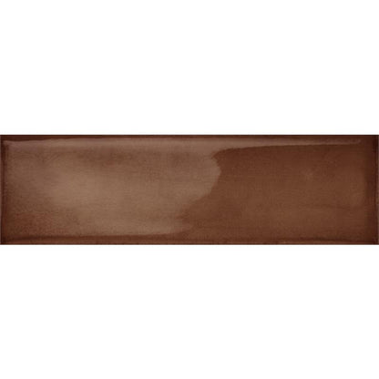 Wandtegel Ghent bruin glans 6,9x24cm