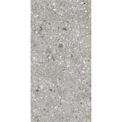Vloertegel Ceppo di gré lichtgrijs terrazzo 61x122cm gerectificeerd