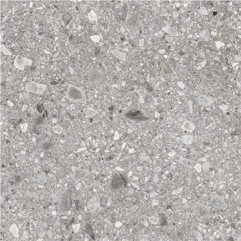 Vloertegel Ceppo di gré lichtgrijs terrazzo 61x61cm gerectificeerd