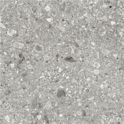 Vloertegel Ceppo di gré lichtgrijs terrazzo 61x61cm gerectificeerd