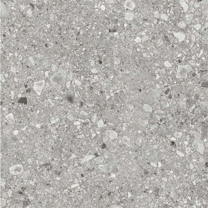 Vloertegel Ceppo di gré lichtgrijs terrazzo 90x90cm gerectificeerd