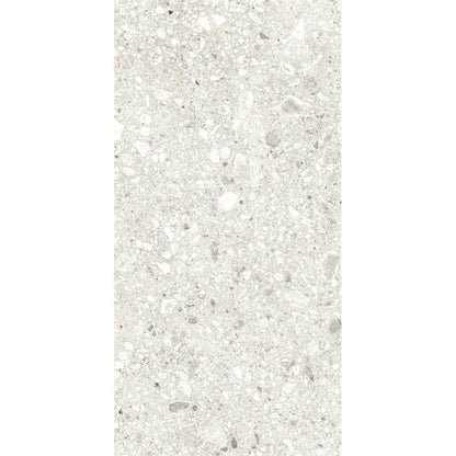 Vloertegel Ceppo di gré grijs-wit terrazzo 61x122cm gerectificeerd
