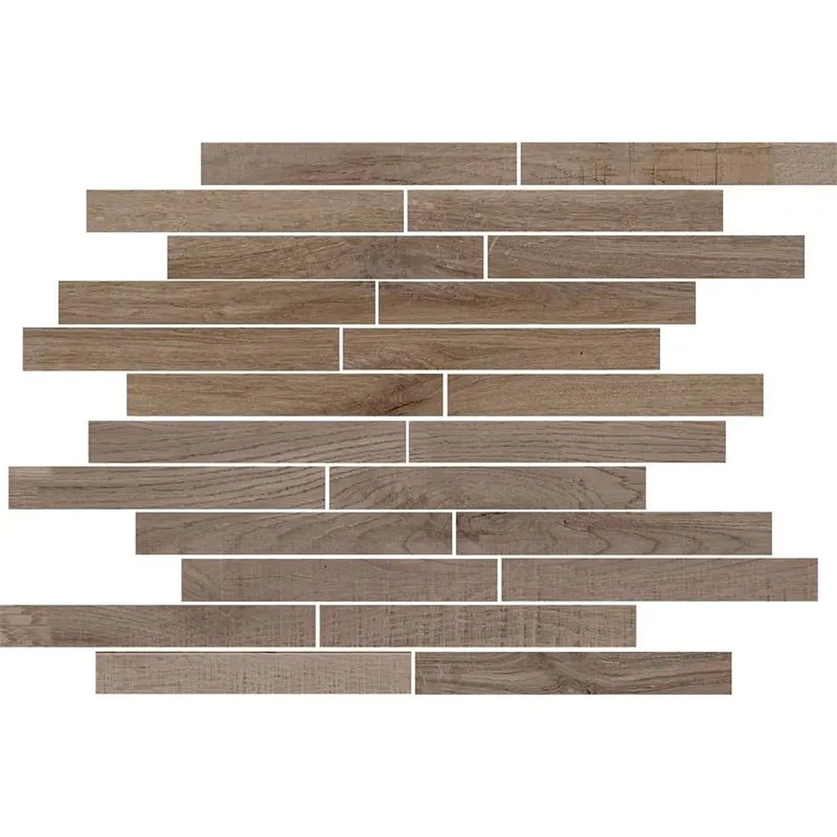 Castelvetro Aequa 'Castor', mozaïek bruin mat 30x30cm