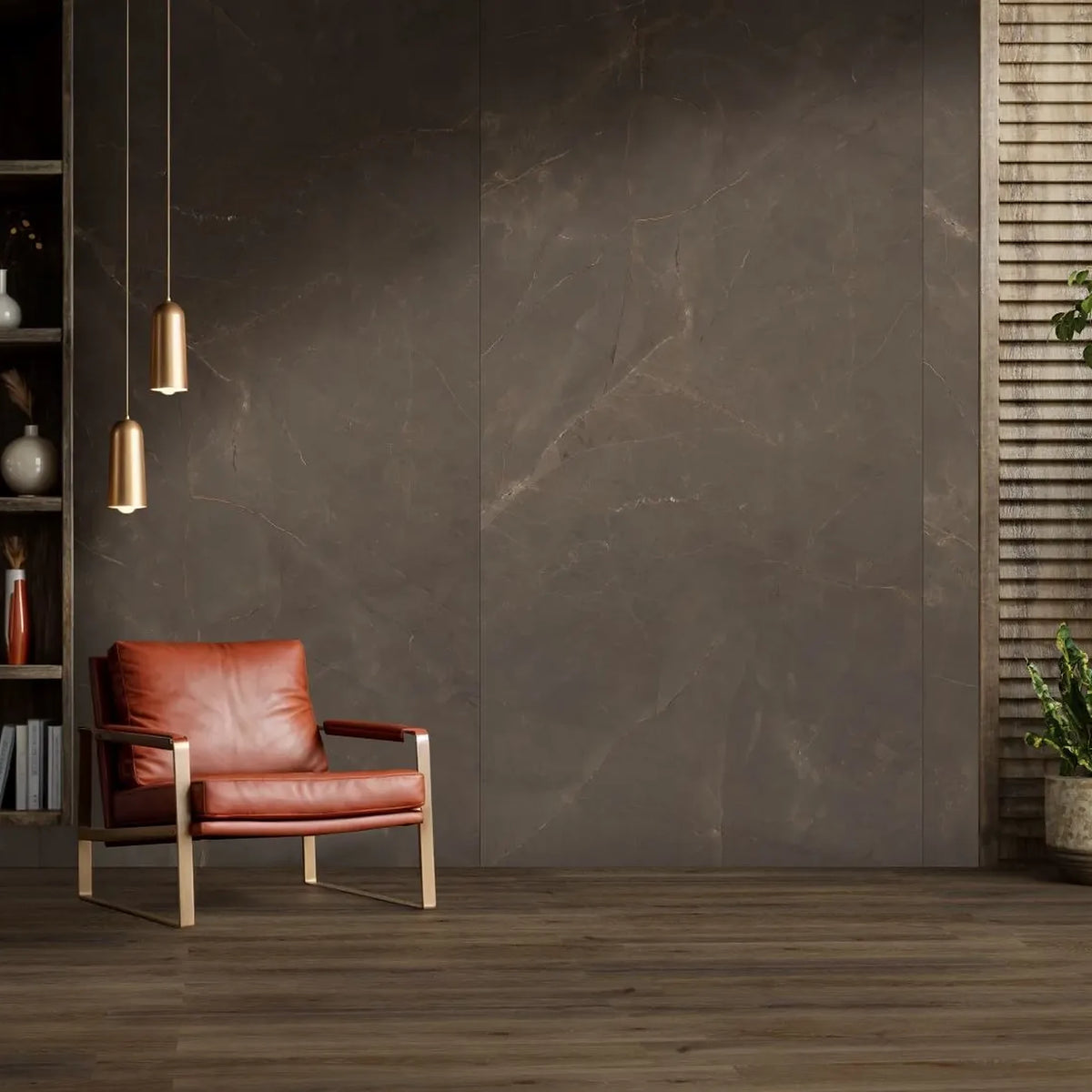 EnergieKer Amani 'Oud', vloer- en wandtegel bruin mat 60x120cm