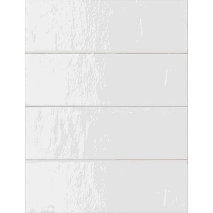 Estudio Cerámico Amazonia 'Artic', wandtegel wit glans 6,5x20cm