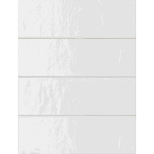 Estudio Cerámico Amazonia 'Artic', wandtegel wit glans 6,5x20cm