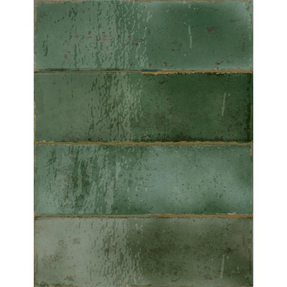 Estudio Cerámico Amazonia 'Jade', wandtegel groen glans 6,5x20cm