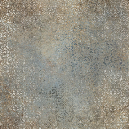 Stargres Azteca, vloertegel bruin-grijs met verweerd damastmotief, mat en gerectificeerd 60x60cm