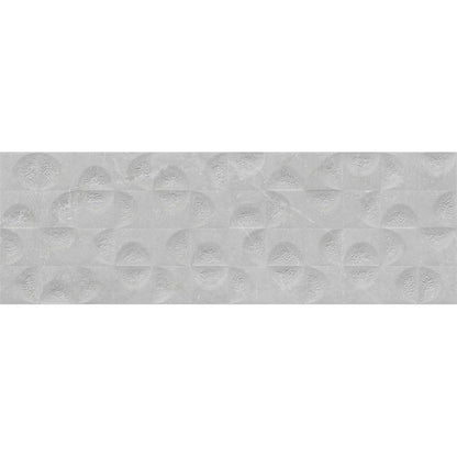 Keraben Bleuemix 'Concept Grey', wandtegel grijs met reliëf mat gerectificeerd 40x120cm