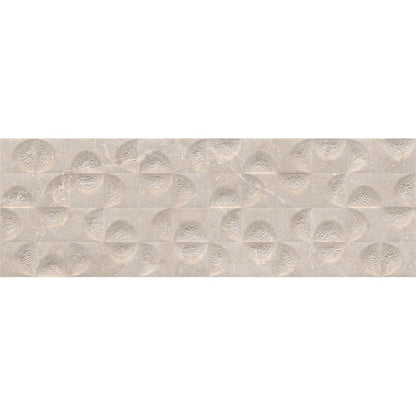Keraben Bleuemix 'Concept Taupe', wandtegel taupe met reliëf mat gerectificeerd 40x120cm