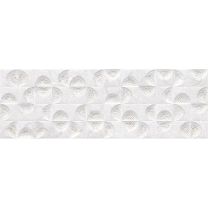 Keraben Bleuemix 'Concept White', wandtegel wit met reliëf mat gerectificeerd 40x120cm