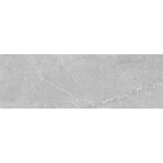 Keraben Bleuemix 'Grey', lichtgrijze marmerlook wandtegel met fijne witte adering