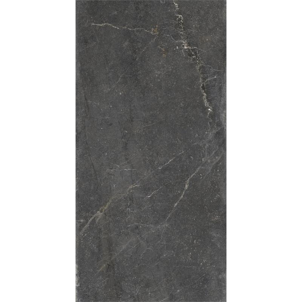 Vloertegel Bleuemix 'Black Soft' zwart mat 60x120 gerectificeerd – MisterTile