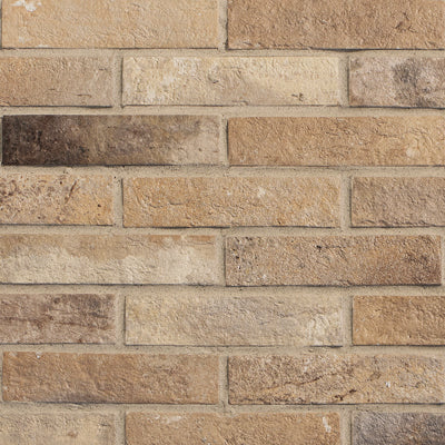 Ceramica Rondine Bristol 'Cream', vloertegel beige-bruin mat 6,6x25cm