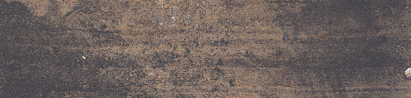 Vloertegel Bristol 'Dark' antraciet-bruin mat 6,6x25cm