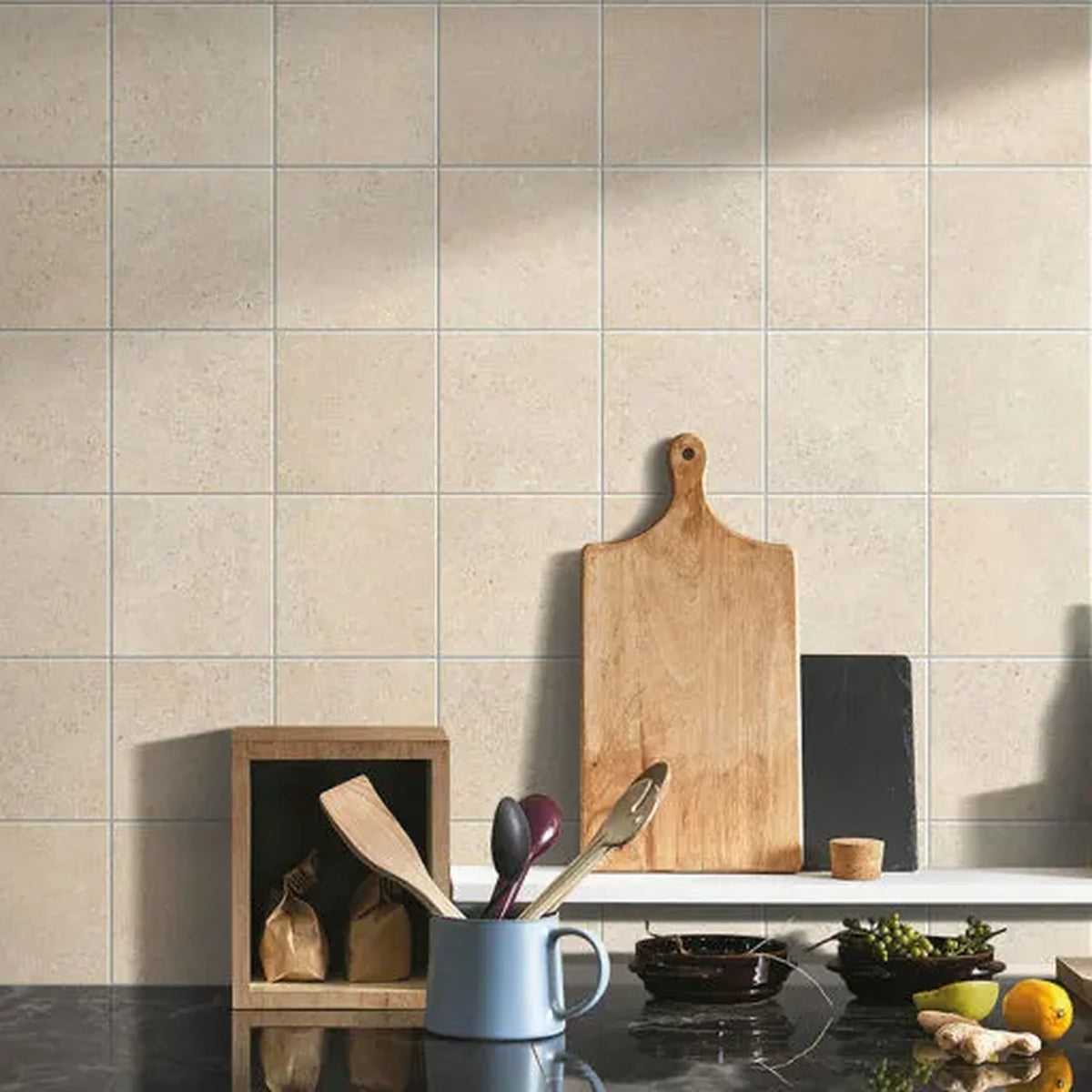 Ceramica Valsecchia Capital 'Sand', vloer- en wandtegel beige mat 15x15cm