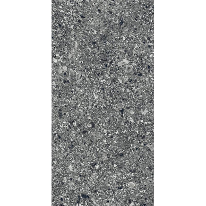 Tuscania Ceppo di Gré 'Anthracite', vloertegel antraciet terrazzo gerectificeerd 61x122cm