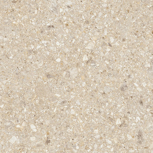 Tuscania Ceppo di Gré 'Beige', vloertegel terrazzo gerectificeerd 61x61cm